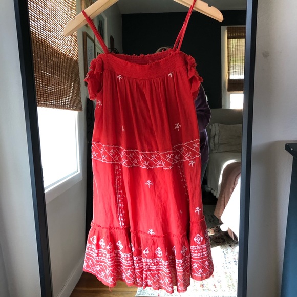 NWT Free People Red Slip Dress - Picture 2 of 6